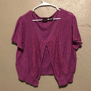 Gently used Torrid's purple cardigan